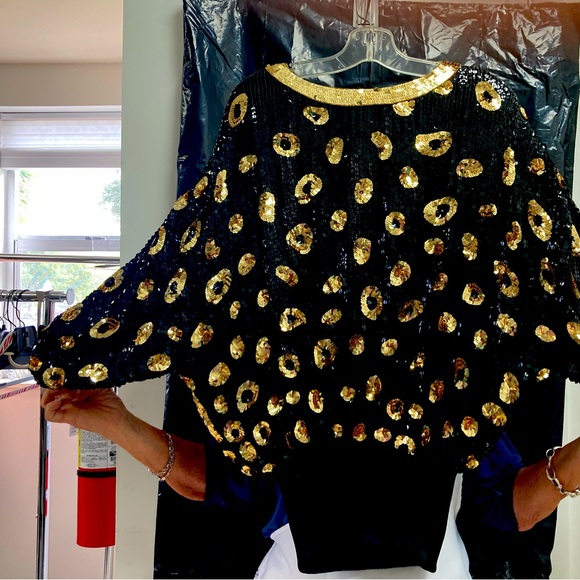 Sequin leopard top - Picture 1 of 2